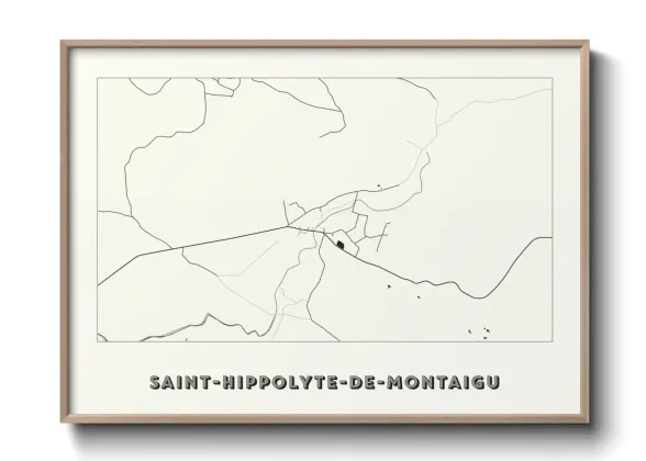 Une affiche de carte sur Saint-Hippolyte-de-Montaigu