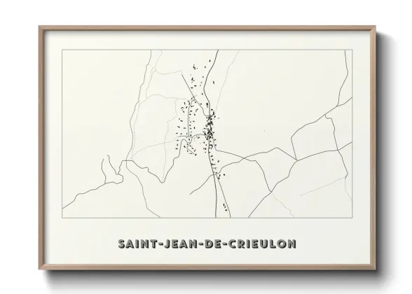 Une affiche de carte sur Saint-Jean-de-Crieulon