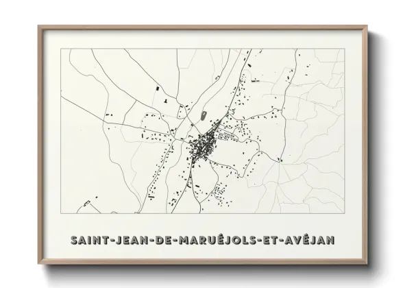 Une affiche de carte sur Saint-Jean-de-Maruéjols-et-Avéjan