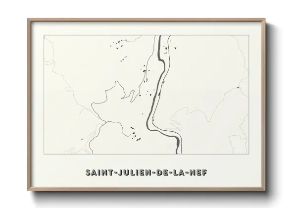 Une affiche de carte sur Saint-Julien-de-la-Nef