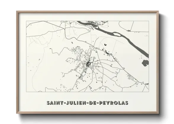 Une affiche de carte sur Saint-Julien-de-Peyrolas