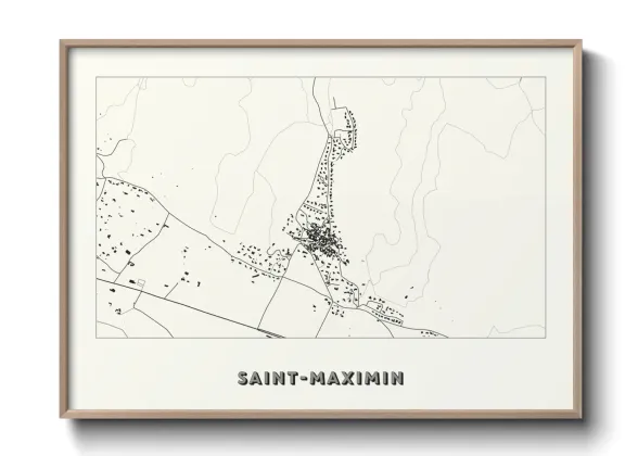 Une affiche de carte sur Saint-Maximin