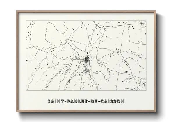 Une affiche de carte sur Saint-Paulet-de-Caisson