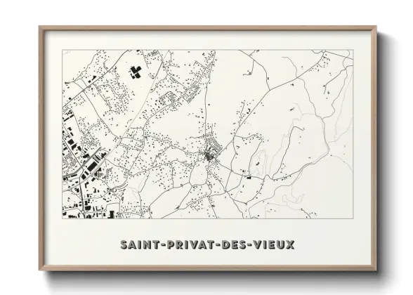 Une affiche de carte sur Saint-Privat-des-Vieux
