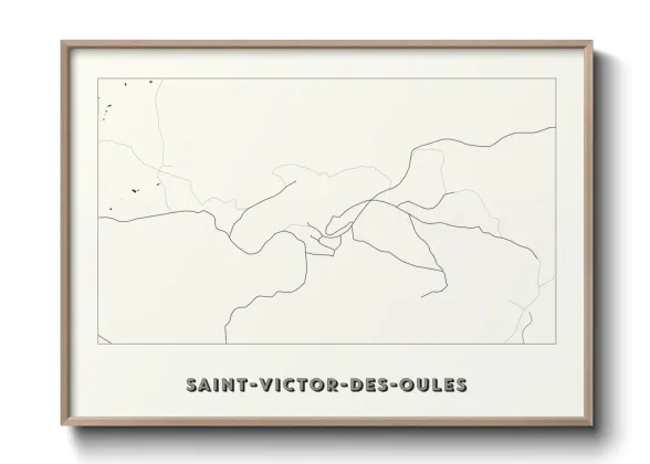 Une affiche de carte sur Saint-Victor-des-Oules