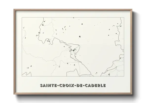 Une affiche de carte sur Sainte-Croix-de-Caderle