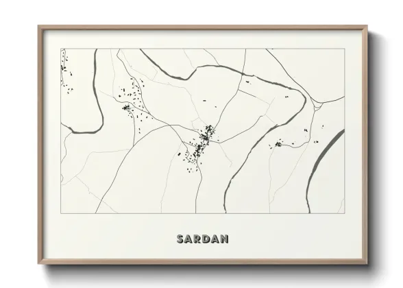 Une affiche de carte sur Sardan