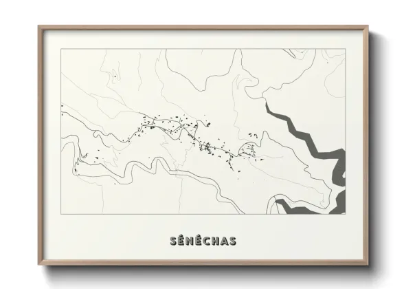 Une affiche de carte sur Sénéchas