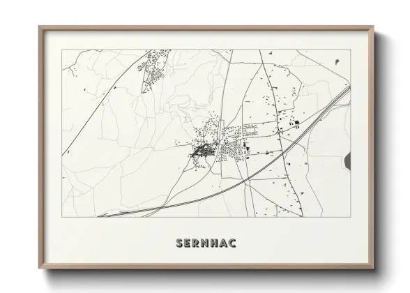 Une affiche de carte sur Sernhac