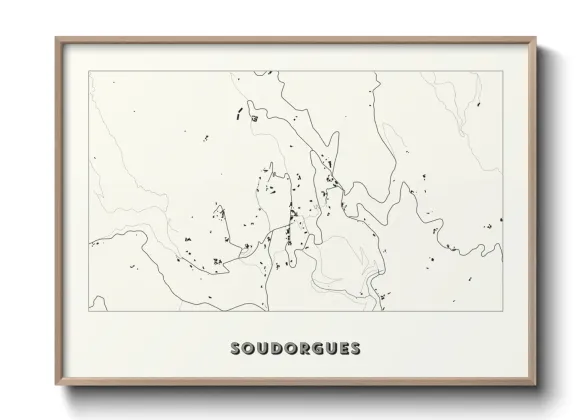 Une affiche de carte sur Soudorgues