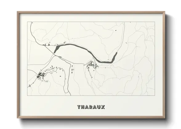 Une affiche de carte sur Tharaux