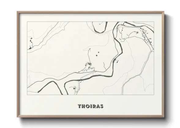 Une affiche de carte sur Thoiras