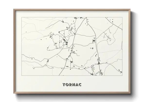 Une affiche de carte sur Tornac