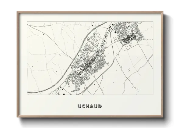 Une affiche de carte sur Uchaud