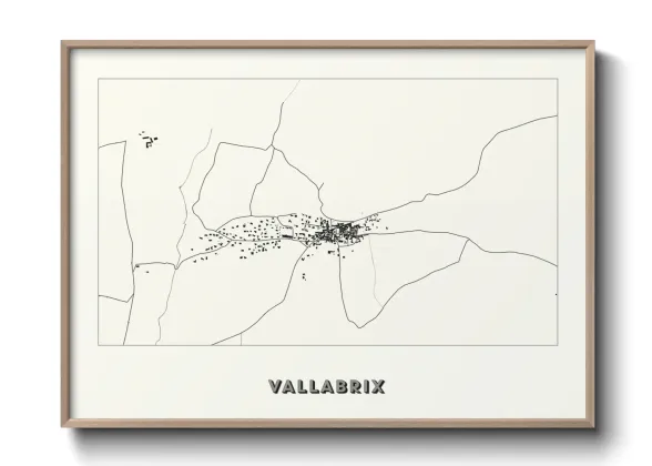 Une affiche de carte sur Vallabrix