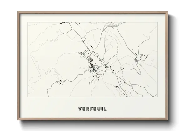Une affiche de carte sur Verfeuil