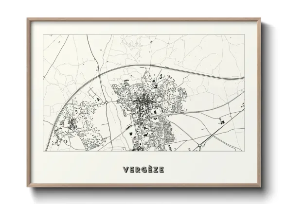 Une affiche de carte sur Vergèze