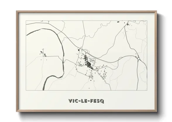 Une affiche de carte sur Vic-le-Fesq