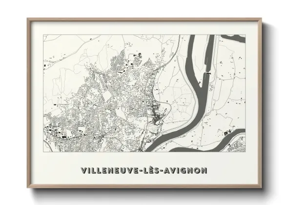 Une affiche de carte sur Villeneuve-lès-Avignon
