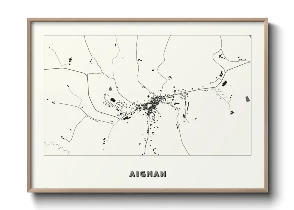 Une affiche de carte sur Aignan