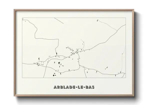 Une affiche de carte sur Arblade-le-Bas