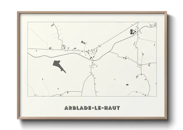 Une affiche de carte sur Arblade-le-Haut