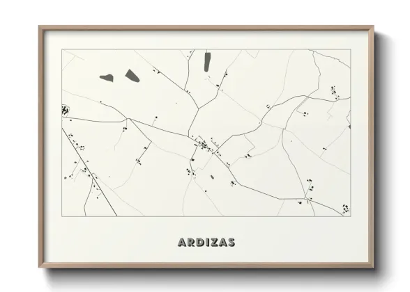 Une affiche de carte sur Ardizas