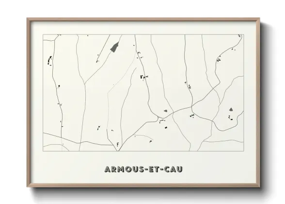 Une affiche de carte sur Armous-et-Cau