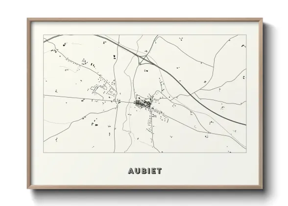 Une affiche de carte sur Aubiet