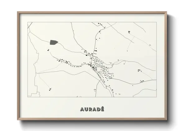 Une affiche de carte sur Auradé