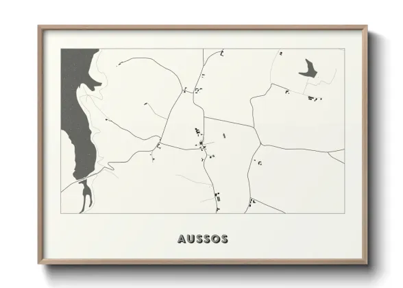 Une affiche de carte sur Aussos