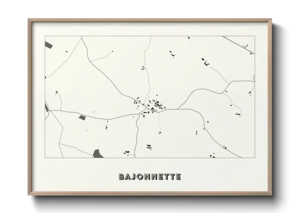 Une affiche de carte sur Bajonnette