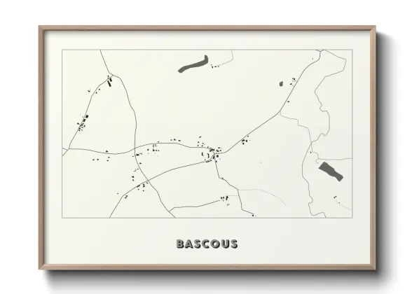 Une affiche de carte sur Bascous