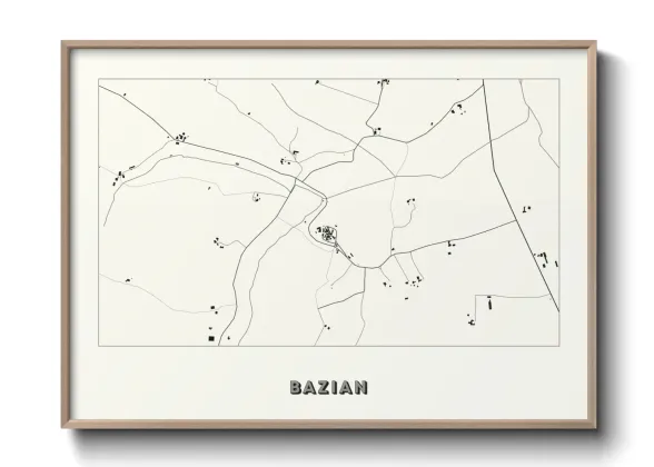 Une affiche de carte sur Bazian