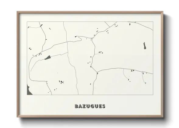 Une affiche de carte sur Bazugues