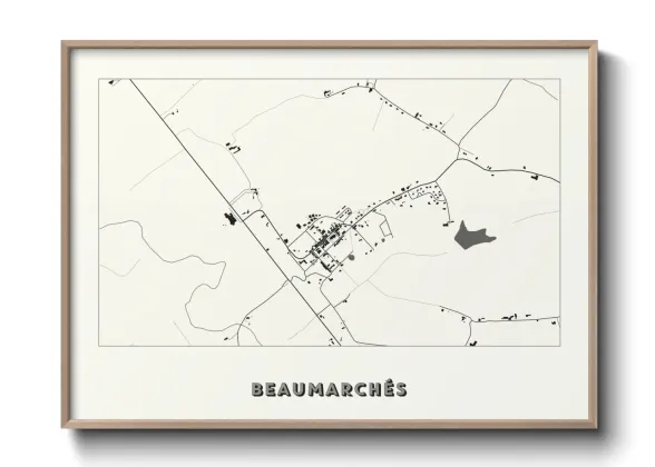 Une affiche de carte sur Beaumarchés