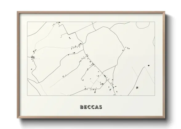 Une affiche de carte sur Beccas