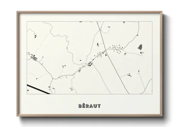 Une affiche de carte sur Béraut