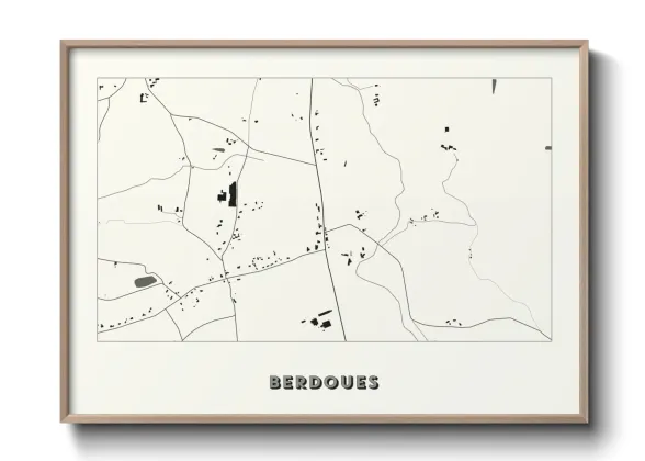 Une affiche de carte sur Berdoues