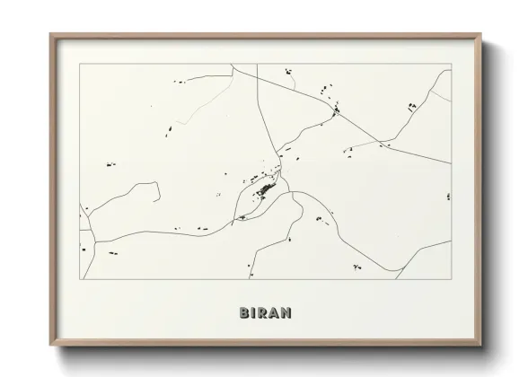 Une affiche de carte sur Biran