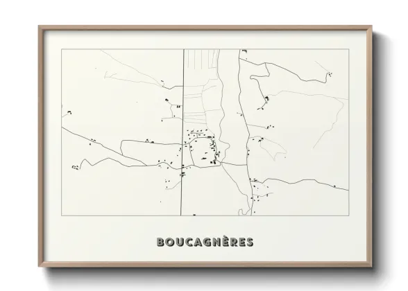 Une affiche de carte sur Boucagnères