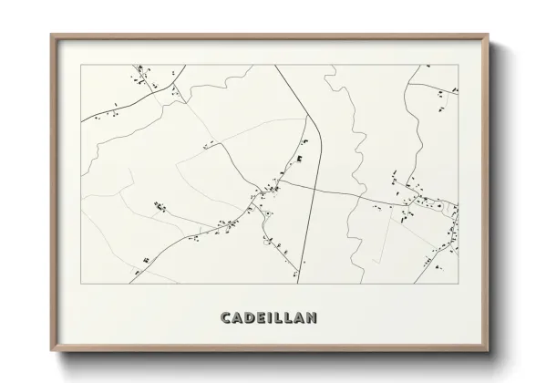 Une affiche de carte sur Cadeillan