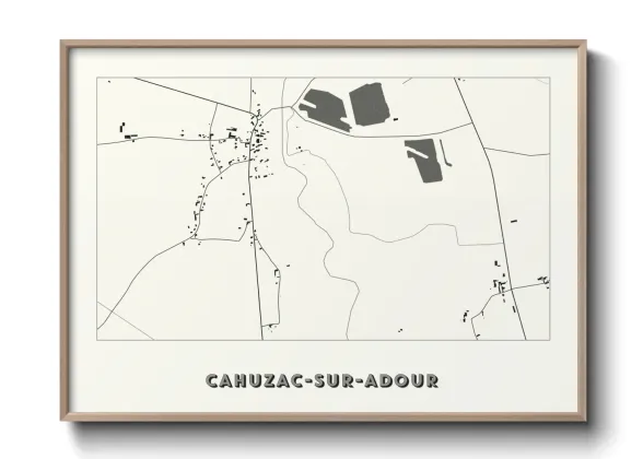Une affiche de carte sur Cahuzac-sur-Adour