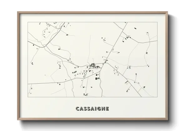 Une affiche de carte sur Cassaigne