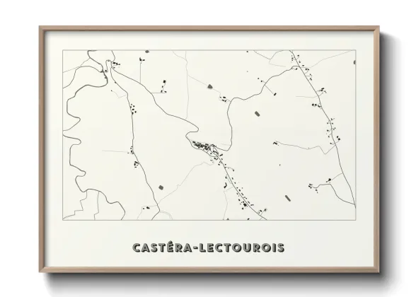 Une affiche de carte sur Castéra-Lectourois