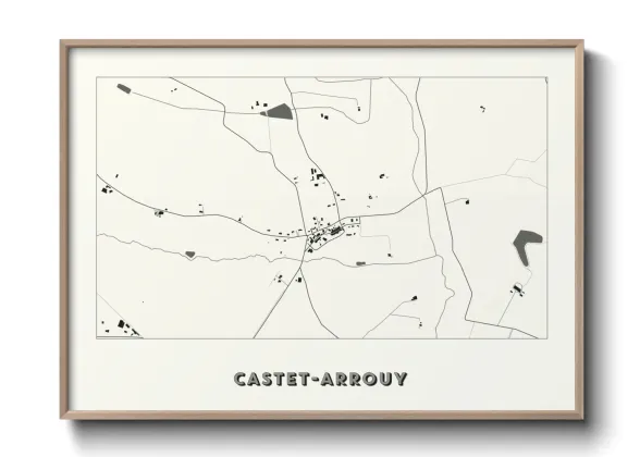Une affiche de carte sur Castet-Arrouy