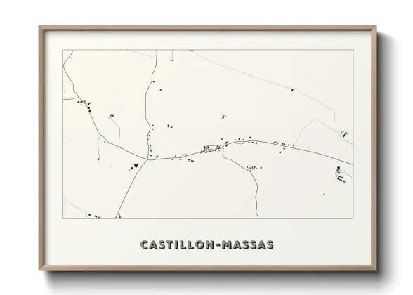 Une affiche de carte sur Castillon-Massas
