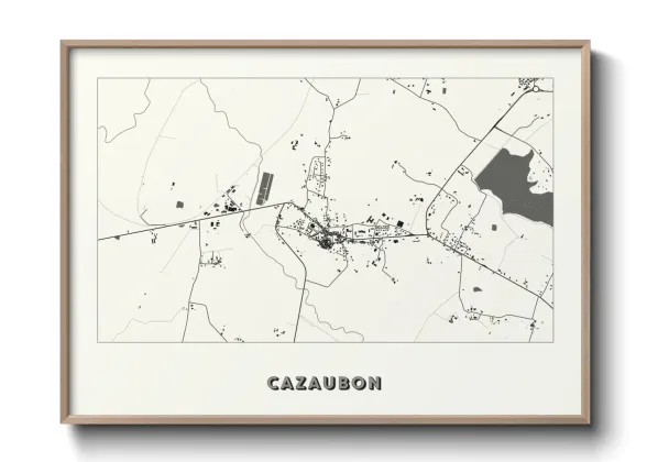 Une affiche de carte sur Cazaubon