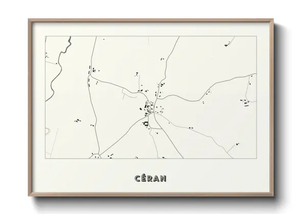 Une affiche de carte sur Céran