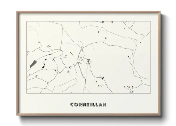 Une affiche de carte sur Corneillan